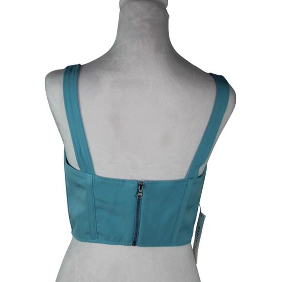 Bardot Corset Top Fitted Bustier Anthropologie Revolve Sky Blue Medium - Picture 3 of 14